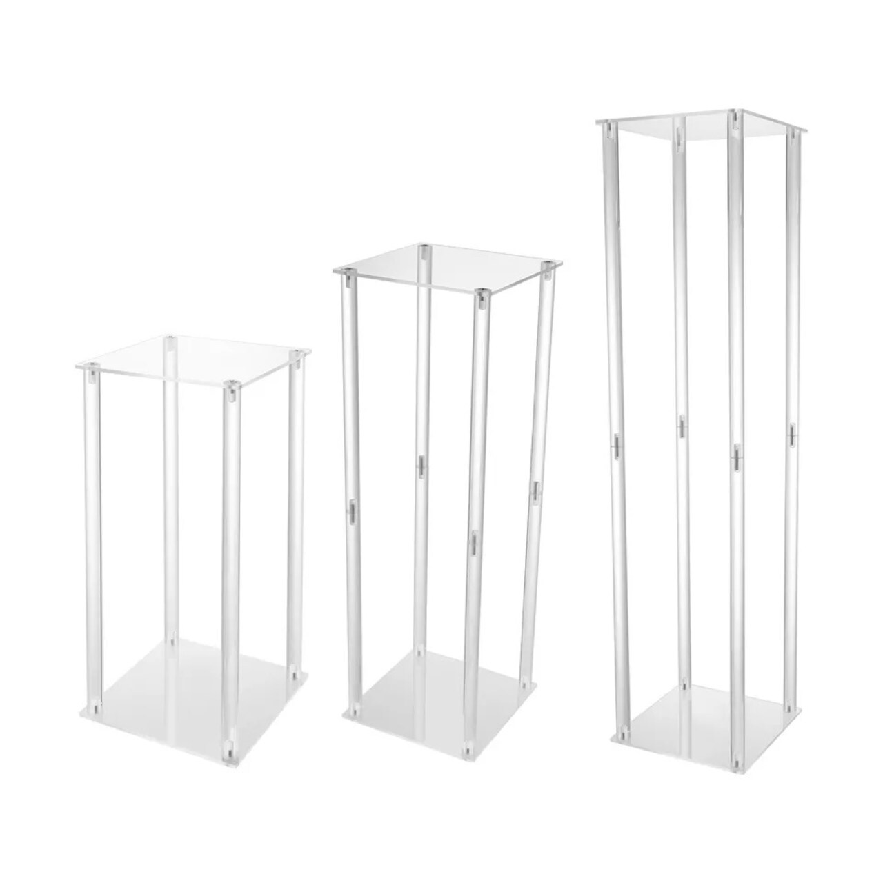 40/60/80cm 3Set Acrylic Flower Stand Centerpiece Tabletop Flower Stand Decor